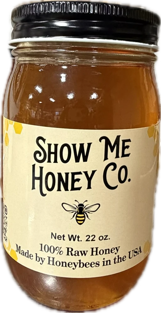 Show Me Honey Co raw honey jar